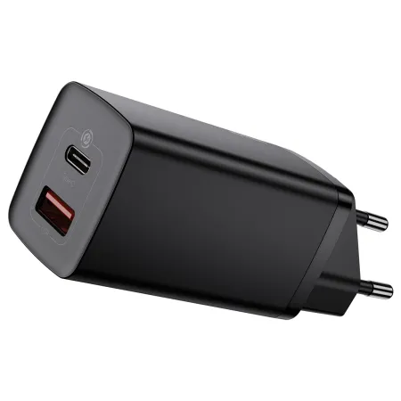 Сетевое зарядное устройство Baseus Quick GaN2 Lite QC4.0+PD3.0 65W USB+Type-C 5A Черный