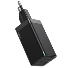 Сетевое зарядное устройство Baseus GaN Mini PD3.0 45W 2Type-C 3A + кабель Baseus Type-C to Type-C 60W 20V/3A 1м Черный