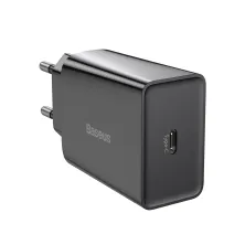 Мережевий зарядний пристрій Baseus Speed Mini Quick Charger 1C PD3.0 20W Type-C 3A Чорний