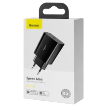 Мережевий зарядний пристрій Baseus Speed Mini Quick Charger 1C PD3.0 20W Type-C 3A Чорний