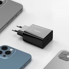 Мережевий зарядний пристрій Baseus Speed Mini Quick Charger 1C PD3.0 20W Type-C 3A Чорний