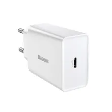 Мережевий зарядний пристрій Baseus Speed Mini Quick Charger 1C PD3.0 20W Type-C 3A Білий