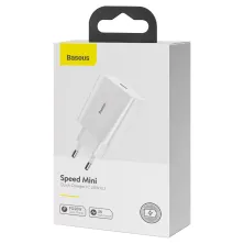 Мережевий зарядний пристрій Baseus Speed Mini Quick Charger 1C PD3.0 20W Type-C 3A Білий