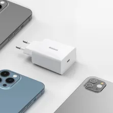 Мережевий зарядний пристрій Baseus Speed Mini Quick Charger 1C PD3.0 20W Type-C 3A Білий