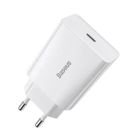 Мережевий зарядний пристрій Baseus Speed Mini Quick Charger 1C PD3.0 20W Type-C 3A Білий