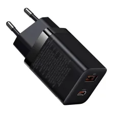 Мережевий зарядний пристрій Baseus Super Si Pro Quick Charger QC3.0+PD3.0 30W USB+Type-C 3A Чорний