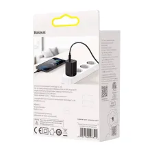 Мережевий зарядний пристрій Baseus Super Si Pro Quick Charger QC3.0+PD3.0 30W USB+Type-C 3A Чорний