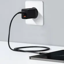 Мережевий зарядний пристрій Baseus Super Si Pro Quick Charger QC3.0+PD3.0 30W USB+Type-C 3A Чорний