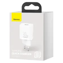 Сетевое зарядное устройство Baseus Super Si Quick Charger 1C PD3.0 30W Type-C 3A Белый