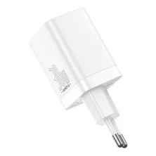 Мережевий зарядний пристрій Baseus Super Si Pro Quick Charger QC3.0+PD3.0 30W USB+Type-C 3A Білий