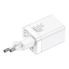 Мережевий зарядний пристрій Baseus Super Si Pro Quick Charger QC3.0+PD3.0 30W USB+Type-C 3A Білий