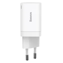 Мережевий зарядний пристрій Baseus Super Si Pro Quick Charger QC3.0+PD3.0 30W USB+Type-C 3A Білий