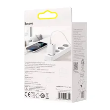 Мережевий зарядний пристрій Baseus Super Si Pro Quick Charger QC3.0+PD3.0 30W USB+Type-C 3A Білий