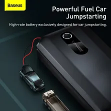 Пускозарядний пристрій Бустер Baseus AIR Car Jump Starter Super Energy 3in1 12V 10000mAh 1000A з функцією Павербанку 5V/3A і LED ліхтарика Чорний