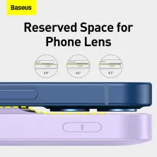 УМБ Baseus Magnetic 1in2 10000mAh 20W 3A QC3.0+PD3.0 з Бездротовою зарядкою Qi 10W Фіолетовий