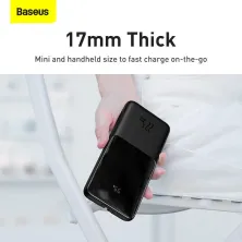 УМБ Baseus Elf Digital Display Fast Charge 10000mAh 22.5W 5A с технологией QC3.0+PD3.0 и iP 20W+Type-C 22.5W кабелем Черный