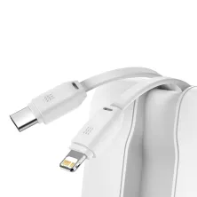 УМБ Baseus Elf Digital Display Fast Charge 10000mAh 22.5W 5A с технологией QC3.0+PD3.0 и iP 20W+Type-C 22.5W кабелем Белый