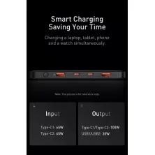УМБ Baseus Blade Digital Display 20000mAh 100W 5A с технологией QC4.0+PD3.0 + кабель Type-C to Type-C 100W 20V/5A 1м Черный