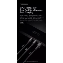 УМБ Baseus Blade Digital Display 20000mAh 100W 5A с технологией QC4.0+PD3.0 + кабель Type-C to Type-C 100W 20V/5A 1м Черный