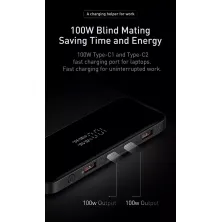 УМБ Baseus Blade Digital Display 20000mAh 100W 5A с технологией QC4.0+PD3.0 + кабель Type-C to Type-C 100W 20V/5A 1м Черный