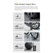 Компресор універсальний Baseus Energy Source Inflator Pump акумуляторний 7500mAh Чорний