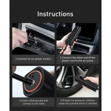 Автокомпресор Baseus Super Mini Inflator Pump Чорний