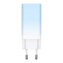Мережевий зарядний пристрій Baseus GaN3 Pro Fast Charger  QC4.0+PD3.0 65W USB+2Type-C 3A + кабель Baseus Type-C to Type-C 100W 20V/5A 1м Блакитний