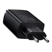 Сетевое зарядное устройство Baseus Compact Quick Charger QC3.0+PD3.0 30W 2USB+Type-C 3A Черный