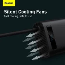 Автомобільний інвертор Baseus Power Inverter 150W (220V CN/EU) 2Розетки+USB+Type-C 5A з технологією QC3.0+PD3.0 Чорний