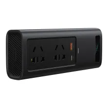 Автомобільний інвертор Baseus Power Inverter 150W (220V CN/EU) 2Розетки+USB+Type-C 5A з технологією QC3.0+PD3.0 Чорний
