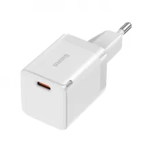 Мережевий зарядний пристрій Baseus GaN3 Fast Charger 1C PD3.0 30W Type-C 3A Білий