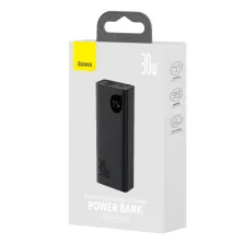 УМБ Baseus Adaman2 Digital Display 10000mAh 30W 5A з технологією QC3.0+PD3.0 2USB+Type-C + Кабель USB to Type-C Чорний