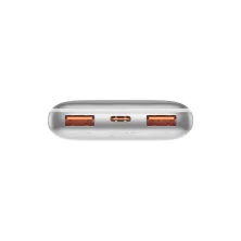 УМБ Baseus Bipow Pro Digital Display 10000mAh 22.5W 5A з технологією QC3.0+PD3.0 2USB+Type-C + Кабель USB to Type-C Білий
