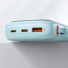 УМБ Baseus Q Pow Pro 10000mAh 20W 5A з технологією QC3.0+PD3.0 та iP кабелем 20W Блакитний
