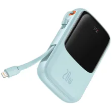 УМБ Baseus Q Pow Pro 10000mAh 20W 5A з технологією QC3.0+PD3.0 та iP кабелем 20W Блакитний