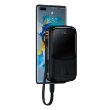 УМБ Baseus Q Pow Pro 10000mAh 22.5W 5A з технологією QC3.0+PD3.0 та Type-C кабелем 22.5W Чорний