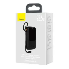 УМБ Baseus Q Pow Pro 10000mAh 22.5W 5A з технологією QC3.0+PD3.0 та Type-C кабелем 22.5W Чорний