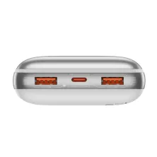 УМБ Baseus Bipow Pro Digital Display 20000mAh 22.5W 5A з технологією QC3.0+PD3.0 2USB+Type-C + Кабель USB to Type-C Білий