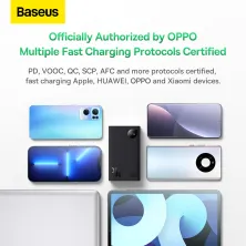 УМБ Baseus Adaman2 Digital Display 20000mAh 30W 5A с технологией QC3.0+PD3.0 VOOC 2USB+Type-C + Кабель USB to Type-C Черный