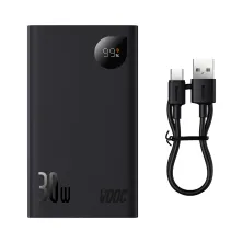 УМБ Baseus Adaman2 Digital Display 20000mAh 30W 5A с технологией QC3.0+PD3.0 VOOC 2USB+Type-C + Кабель USB to Type-C Черный