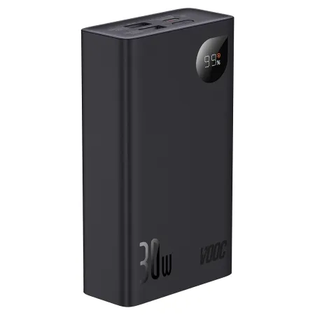 УМБ Baseus Adaman2 Digital Display 20000mAh 30W 5A с технологией QC3.0+PD3.0 VOOC 2USB+Type-C + Кабель USB to Type-C Черный