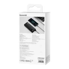 УМБ Baseus Adaman Metal Digital Display 20000mAh 30W 3A с технологией QC3.0+PD3.0 2USB+Type-C + Кабель Type-C to Type-C 60W Черный