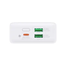 УМБ Baseus Adaman2 Digital Display 20000mAh 30W 5A з технологією QC3.0+PD3.0 VOOC 2USB+Type-C + Кабель USB to Type-C Білий