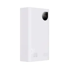 УМБ Baseus Adaman2 Digital Display 20000mAh 30W 5A з технологією QC3.0+PD3.0 VOOC 2USB+Type-C + Кабель USB to Type-C Білий