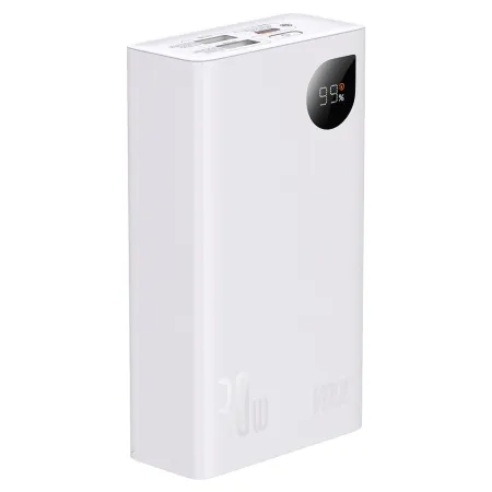УМБ Baseus Adaman2 Digital Display 20000mAh 30W 5A з технологією QC3.0+PD3.0 VOOC 2USB+Type-C + Кабель USB to Type-C Білий