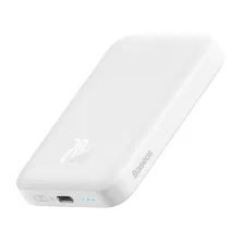 УМБ Baseus Magnetic Wireless 2in1 6000mAh 20W 2.4A QC3.0+PD3.0 з Бездротовою зарядкою Qi 15W Білий