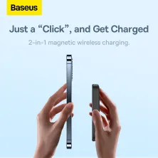 УМБ Baseus Magnetic Wireless 2in1 6000mAh 20W 2.4A QC3.0+PD3.0 с Беспроводной зарядкой Qi 15W Черный
