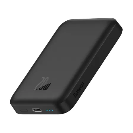 УМБ Baseus Magnetic Wireless 2in1 6000mAh 20W 2.4A QC3.0+PD3.0 с Беспроводной зарядкой Qi 15W Черный