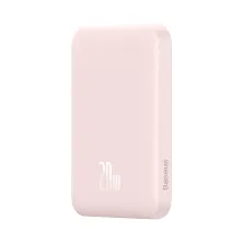 УМБ Baseus Magnetic Wireless 2in1 6000mAh 20W 2.4A QC3.0+PD3.0 с Беспроводной зарядкой Qi 15W Розовый