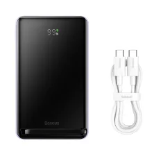 УМБ Baseus Magnetic Bracket 3in1 10000mAh 20W 3A QC3.0+PD3.0 с Беспроводной зарядкой Qi 15W Фиолетовый